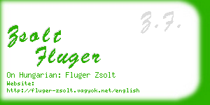 zsolt fluger business card